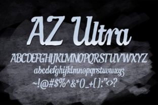 AZ Ultra: A Worn Italic Script Font for Expressive Headlines