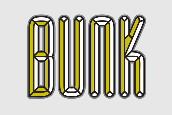 Bunk: A Layered Display Font for Maker Branding