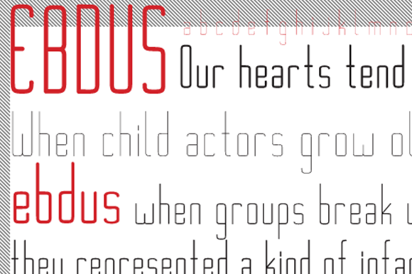 Ebdus Family: A Thin Modern Sans Serif Font for Business Branding