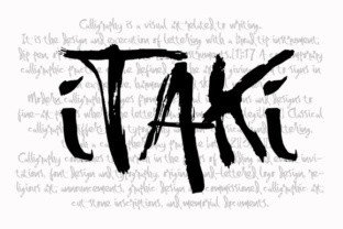Itaki: A Brush Stroke Font for a More Authentic Brand