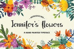 Jennifer’s Flowers: A Hand-Painted Font for Editorial Elegance