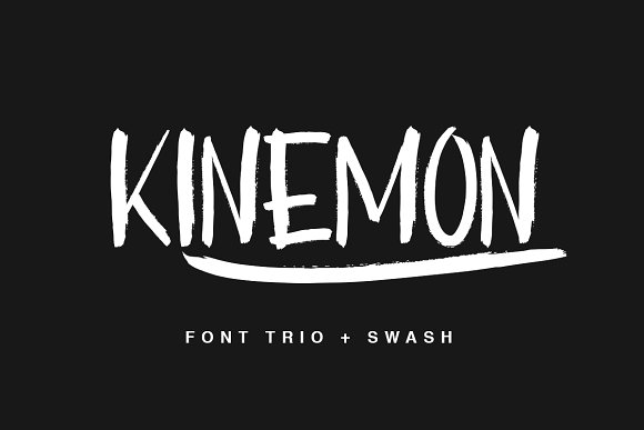 Kinemon: A Playful Brush Font for Handmade Product Design