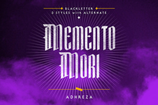 Memento Mori Font for Gothic Labels and Handmade Branding