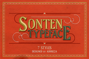 Sonten Typeface for Warm Serif Handmade Designs